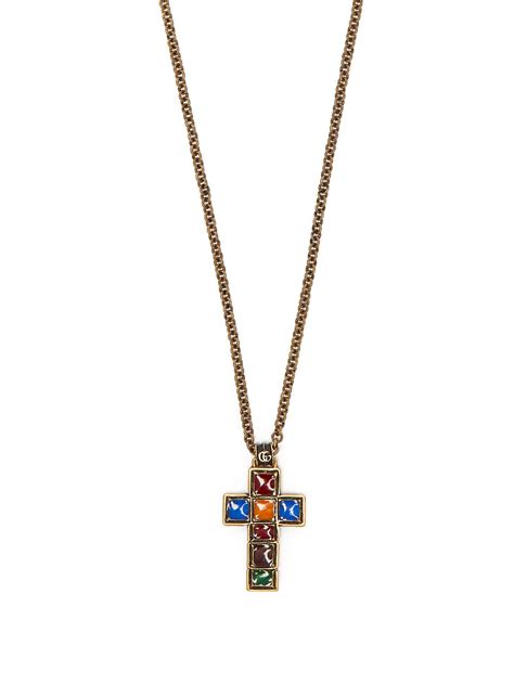 gucci cross pendant|authentic gucci necklace.